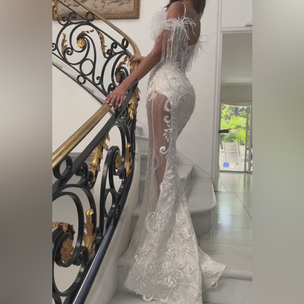 Off Shoulder White Dress by Portia and Scarlett, Prom Dress - PS23441